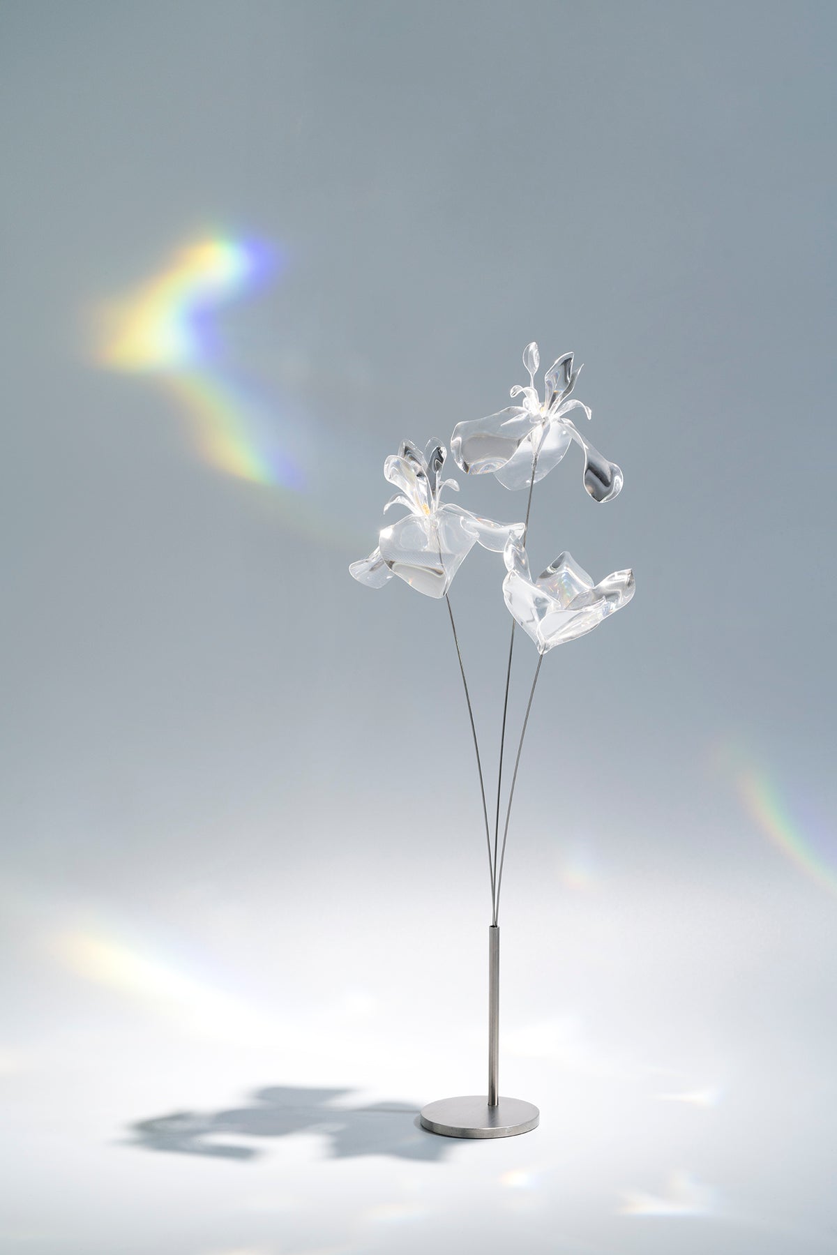Prism Flower #3 / Set-No.04　Iris / Kikyo + Metal Vase