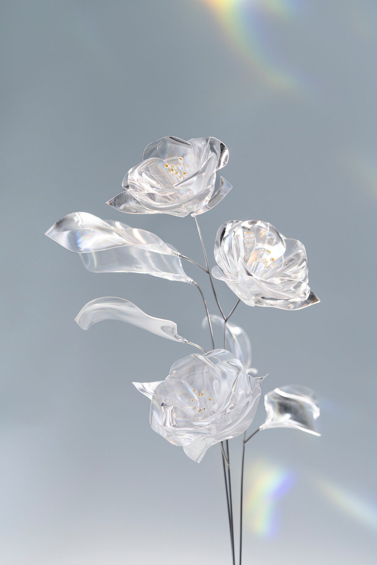 Prism Flower #3 / Set-No.03　Tsubaki + Metal Vase