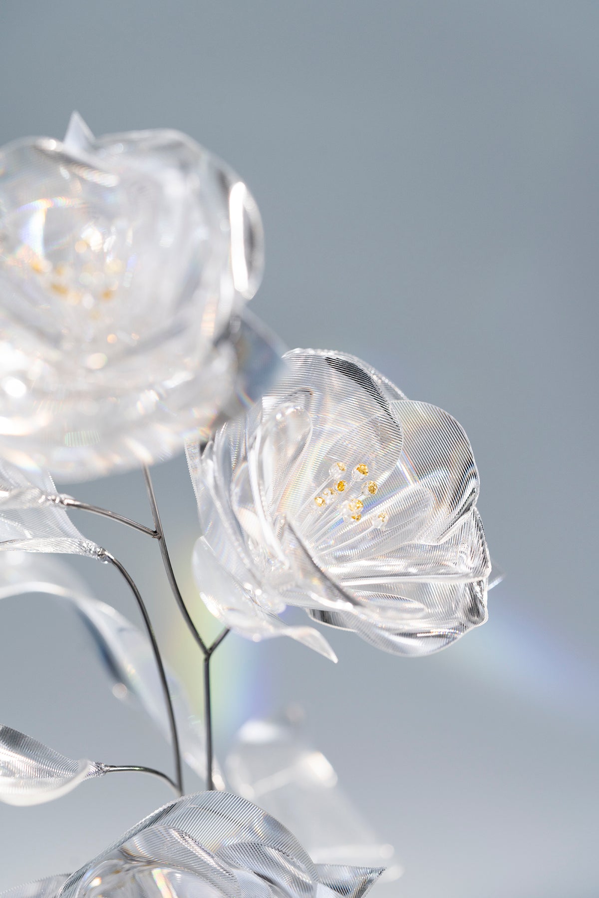 Prism Flower #3 / Set-No.03　Tsubaki + Metal Vase